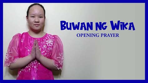 Prayer for buwan ng wika program